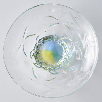 ガラス作家　佐藤望美　knit-kaleidoscope-　小皿　ブルー ガラス作家　佐藤望美 ガラスもの