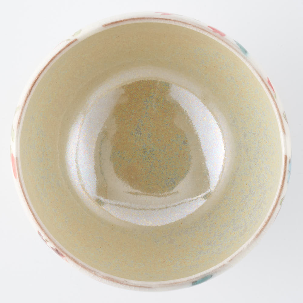 うつつ窯　作家　稲積佳谷　伝説の怪獣　ボウル　花　赤 うつつ窯　作家　稲積佳谷 陶磁器作家もの