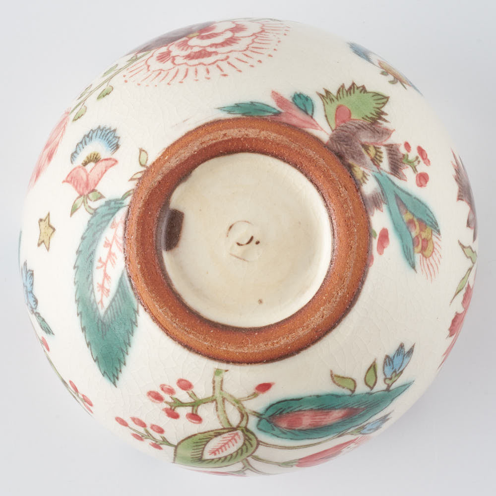 うつつ窯　作家　稲積佳谷　伝説の怪獣　ボウル　花　赤 うつつ窯　作家　稲積佳谷 陶磁器作家もの