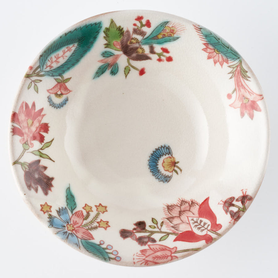 うつつ窯　作家　稲積佳谷　伝説の怪獣　小鉢　花　赤 うつつ窯　作家　稲積佳谷 陶磁器作家もの