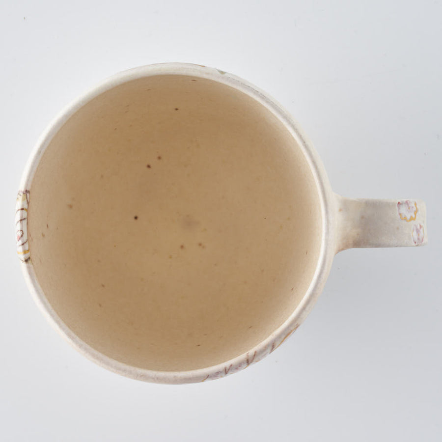 うつつ窯　作家　稲積佳谷　夢窓華　マグカップ　ピンク うつつ窯　作家　稲積佳谷 陶磁器作家もの