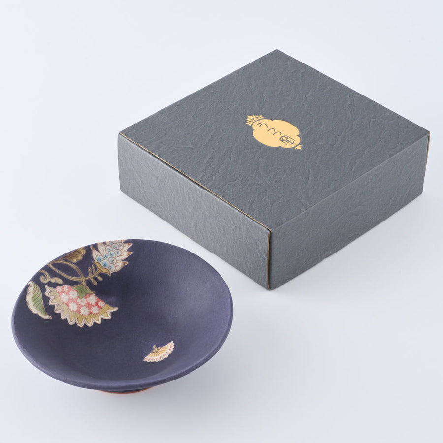 うつつ窯　作家　稲積佳谷　夢窓華　小鉢　濃紺 うつつ窯　作家　稲積佳谷 陶磁器作家もの