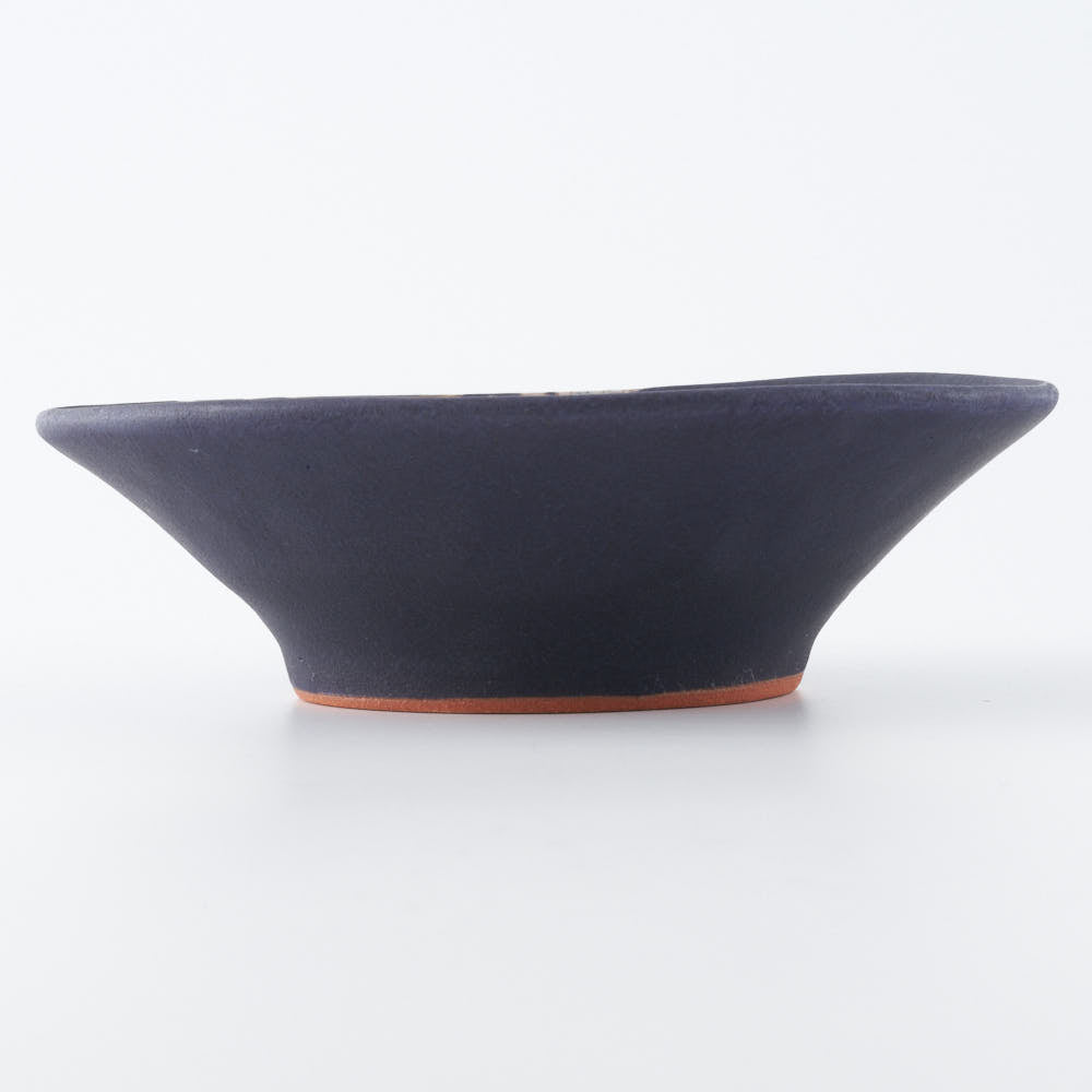 うつつ窯　作家　稲積佳谷　夢窓華　小鉢　濃紺 うつつ窯　作家　稲積佳谷 陶磁器作家もの