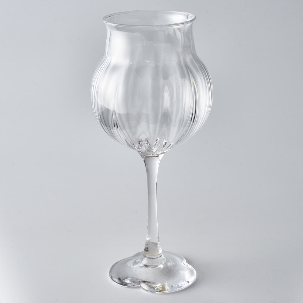 ガラス作家　北形槙子　clover wineglass ガラス作家　北形槙子 ガラスもの