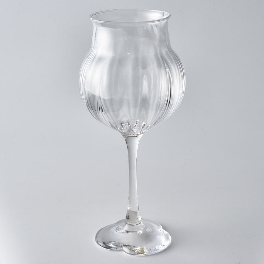 ガラス作家　北形槙子　clover wineglass ガラス作家　北形槙子 ガラスもの