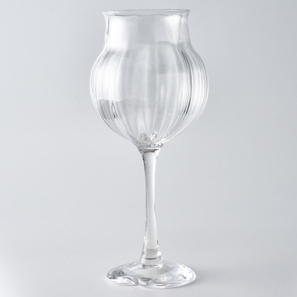 ガラス作家　北形槙子　clover wineglass ガラス作家　北形槙子 ガラスもの