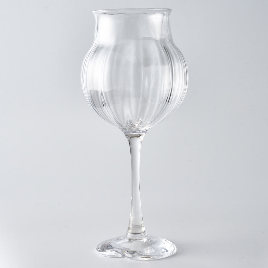 ガラス作家　北形槙子　clover wineglass ガラス作家　北形槙子 ガラスもの