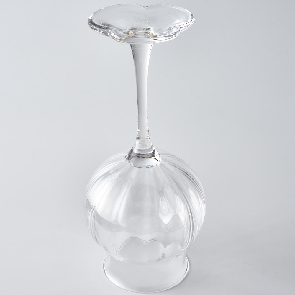 ガラス作家　北形槙子　clover wineglass ガラス作家　北形槙子 ガラスもの