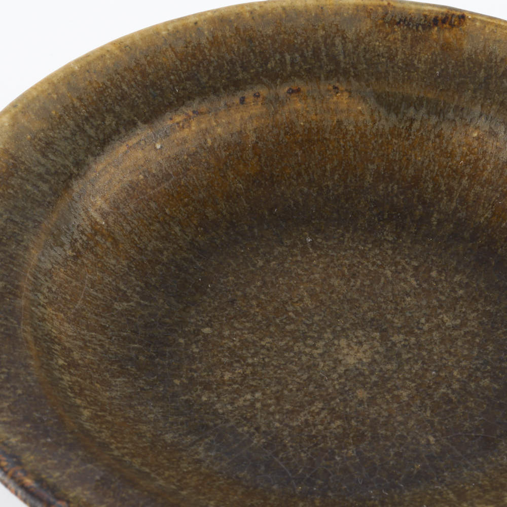 作家　鈴木まるみ　小皿(縁)　緑錆 作家　鈴木まるみ 陶磁器作家もの