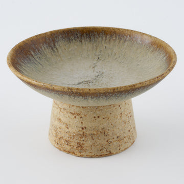 作家　鈴木まるみ　高台皿　黒糠 作家　鈴木まるみ 陶磁器作家もの