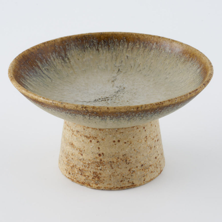 作家　鈴木まるみ　高台皿　黒糠 作家　鈴木まるみ 陶磁器作家もの