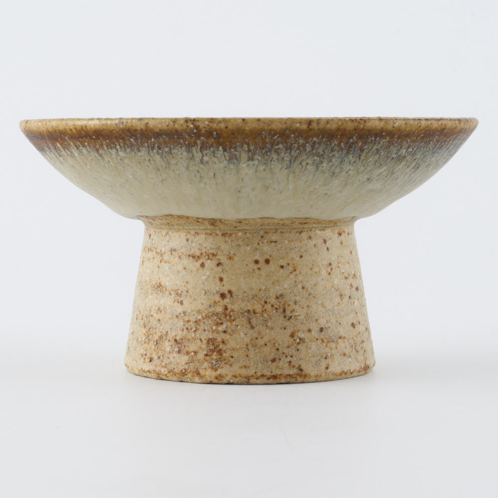 作家　鈴木まるみ　高台皿　黒糠 作家　鈴木まるみ 陶磁器作家もの