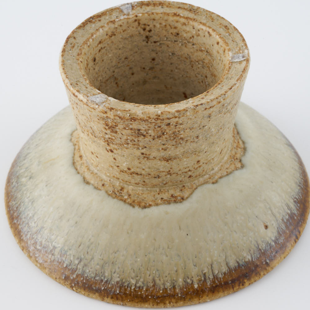 作家　鈴木まるみ　高台皿　黒糠 作家　鈴木まるみ 陶磁器作家もの
