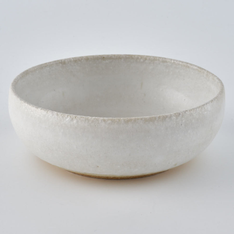 作家　鈴木まるみ　平ボウル maru（Ｍ）　糠白 作家　鈴木まるみ 陶磁器作家もの