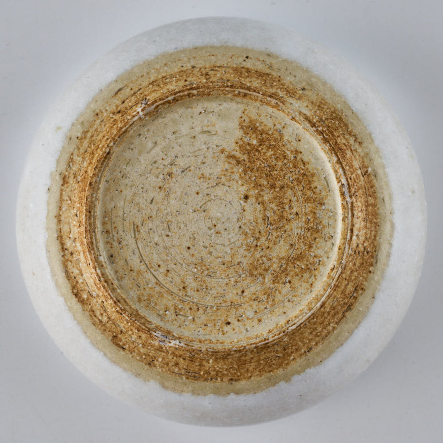 作家　鈴木まるみ　平ボウル maru（Ｍ）　糠白 作家　鈴木まるみ 陶磁器作家もの