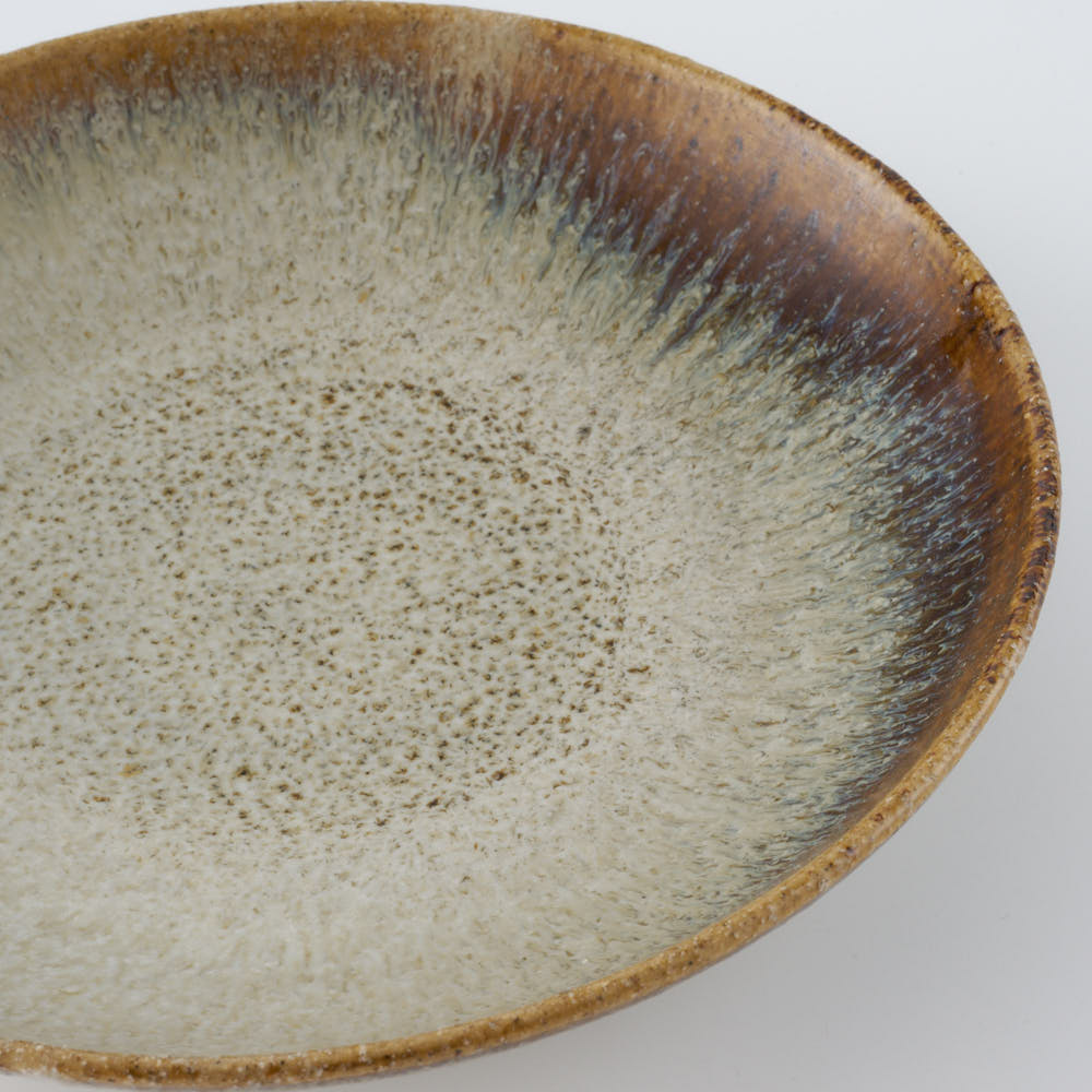 作家　鈴木まるみ　皿　一菜　黒糠 作家　鈴木まるみ 陶磁器作家もの