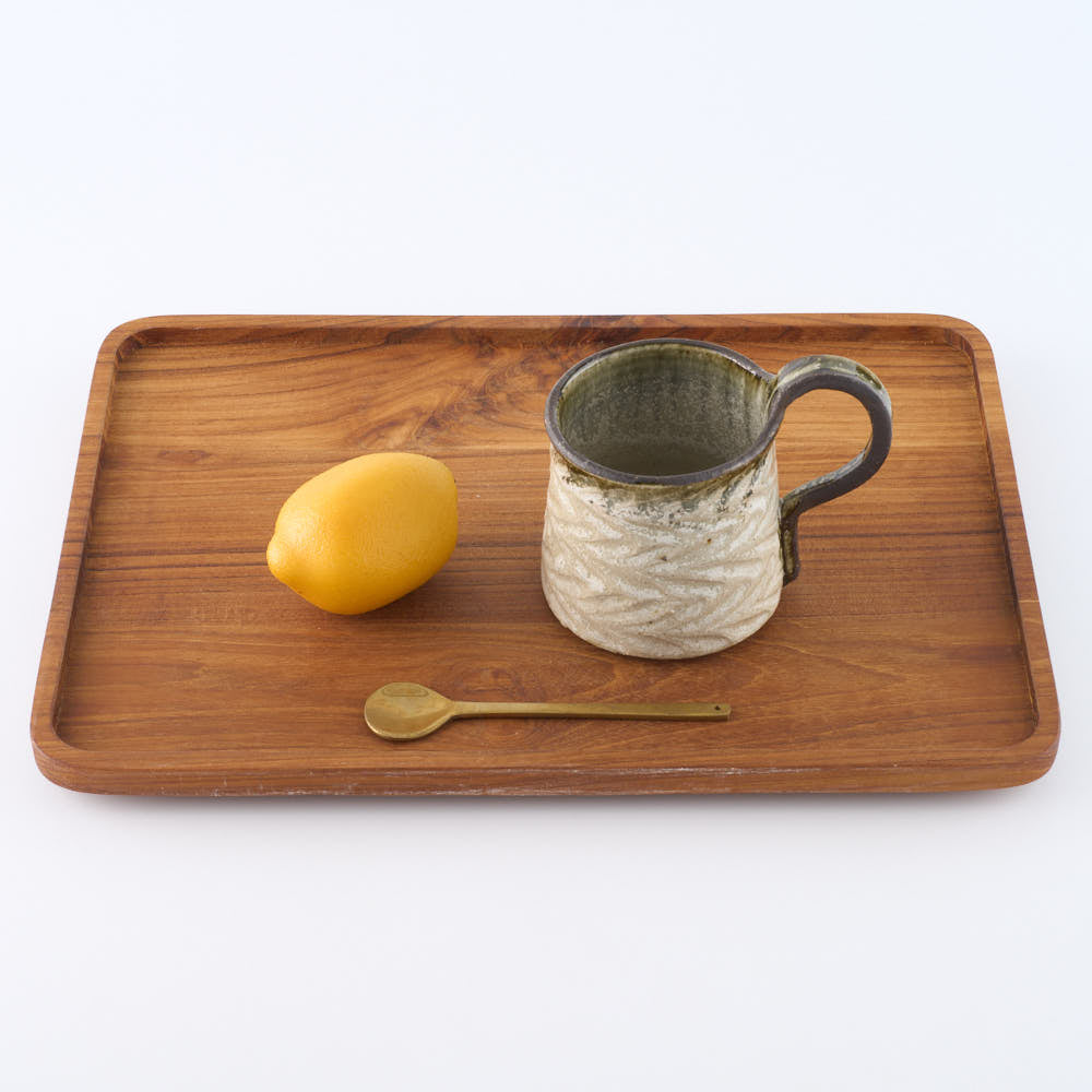 作家　藤原純　上手マグ　白 信楽焼　古仙堂 陶磁器作家もの