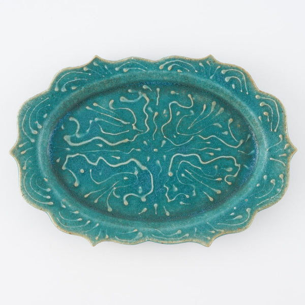 作家 藤原純 6トンガリ イッチン M 碧 ¥5,500 大人の焼き物