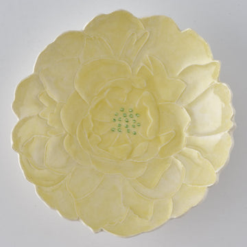 つちのわ　作家　石黒美佐緒　芍薬　ボウル　黄色 つちのわ　作家　石黒美佐緒 陶磁器作家もの