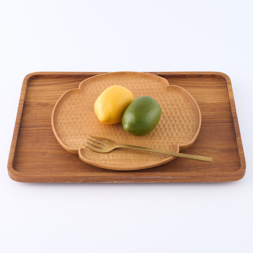 木工房玄 作家 高塚和則　花型パン皿 大 さくら