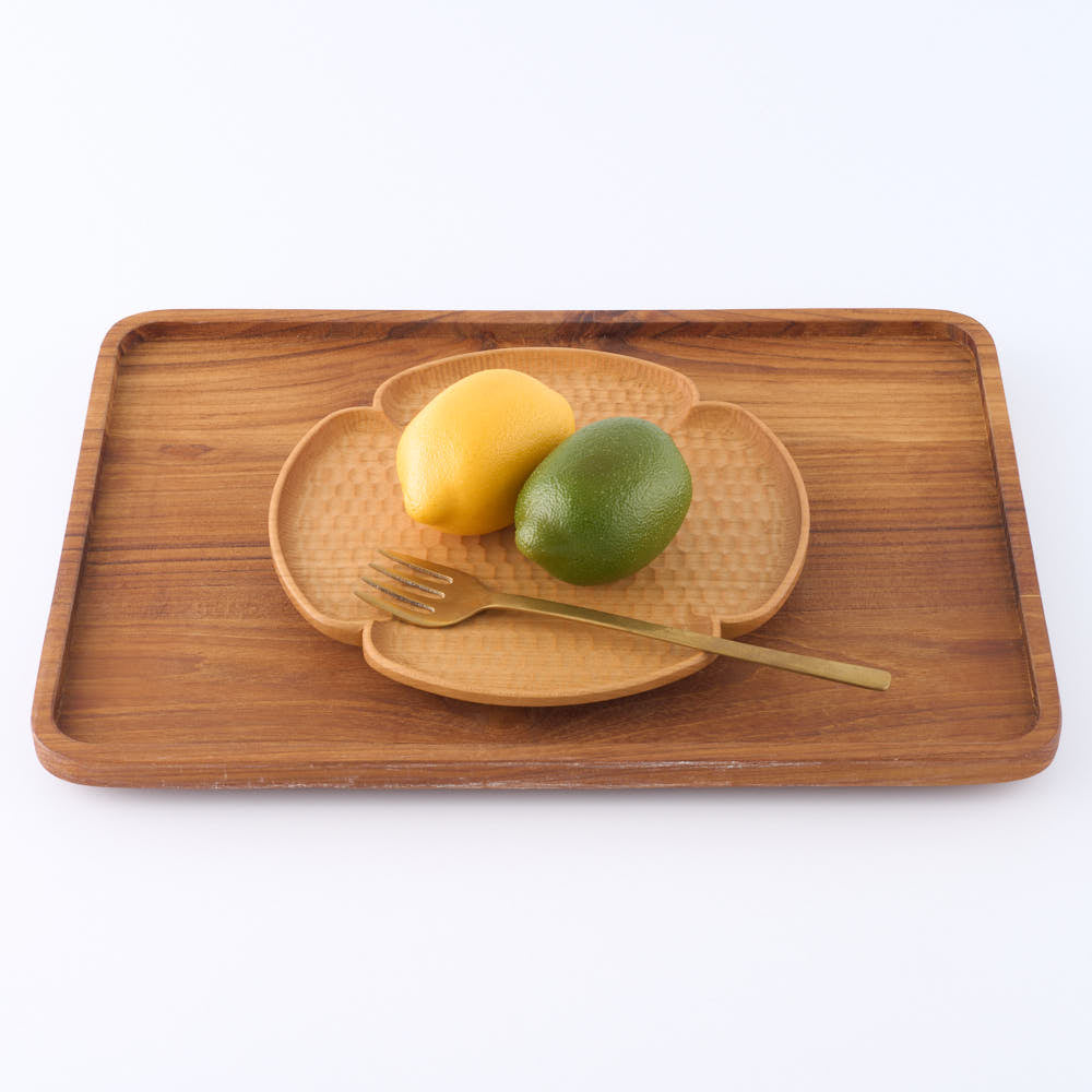 木工房玄 作家 高塚和則　花型パン皿 中 さくら