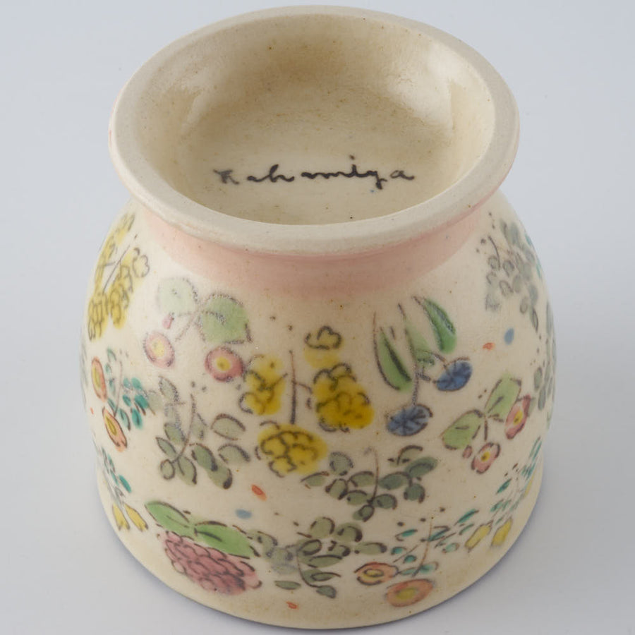 ははみや　flower garden酒杯　ピンク ははみや 陶磁器作家もの