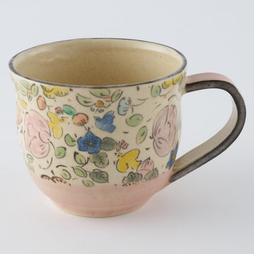 ははみや　みのりコーヒーカップ　ピンク ははみや 陶磁器作家もの