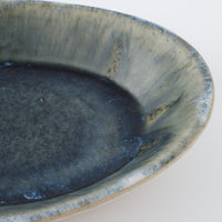 作家　村澤享　青灰釉楕円鉢