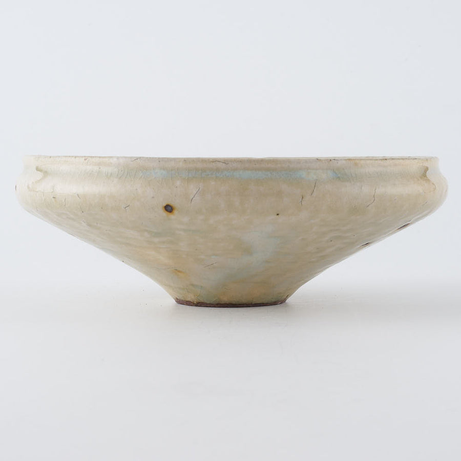 作家　中村哲雄　粉引　丸縁鉢（5寸）