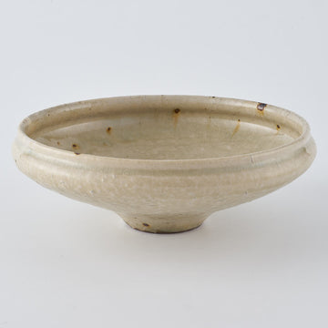 作家　中村哲雄　粉引　丸縁鉢（6寸）