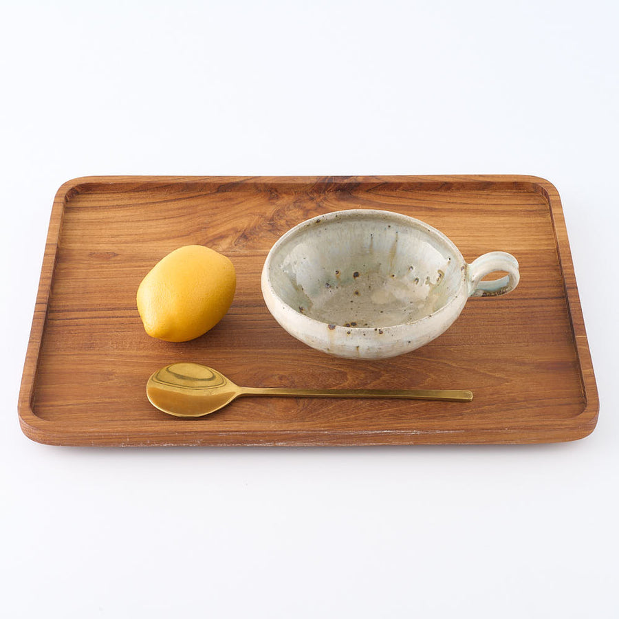 作家　中村哲雄　薄灰　スープカップ