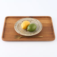 作家　中村哲雄　薄灰　リム平皿(6.5寸) 作家　中村哲雄 陶磁器作家もの