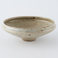 作家　中村哲雄　薄灰　丸縁鉢（6寸） 作家　中村哲雄 陶磁器作家もの