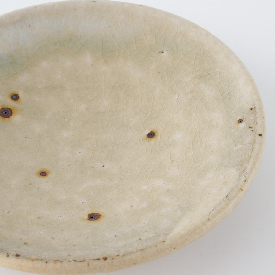 作家　中村哲雄　粉引　豆皿 作家　中村哲雄 陶磁器作家もの