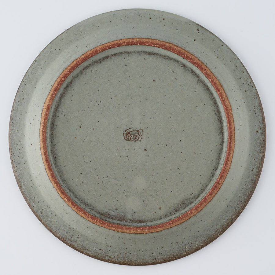 作家　長谷川哲也　洋皿21cm(緑青)
