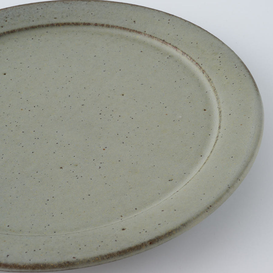 作家　長谷川哲也　洋皿21cm(緑青)
