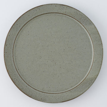 作家　長谷川哲也　洋皿24cm(緑青)