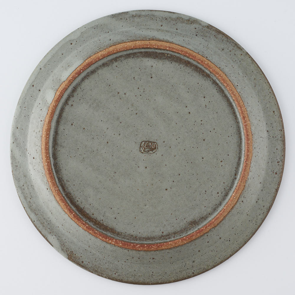 作家　長谷川哲也　洋皿24cm(緑青)