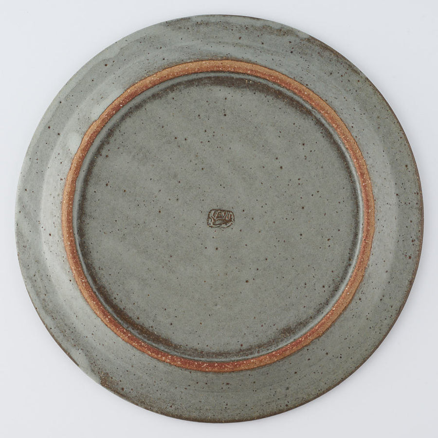 作家　長谷川哲也　洋皿24cm(緑青)
