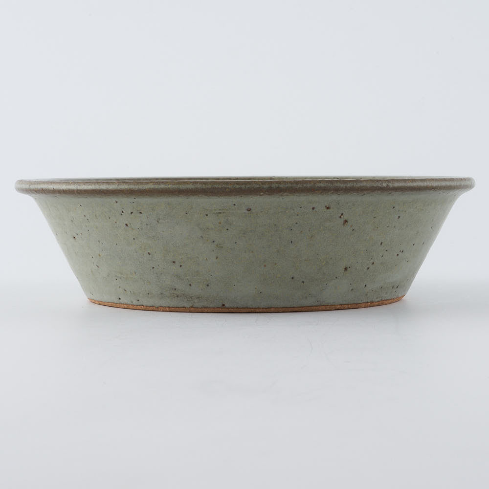 作家　長谷川哲也　浅鉢15cm(緑青)