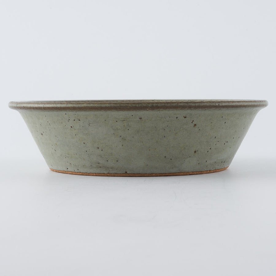 作家　長谷川哲也　浅鉢15cm(緑青)