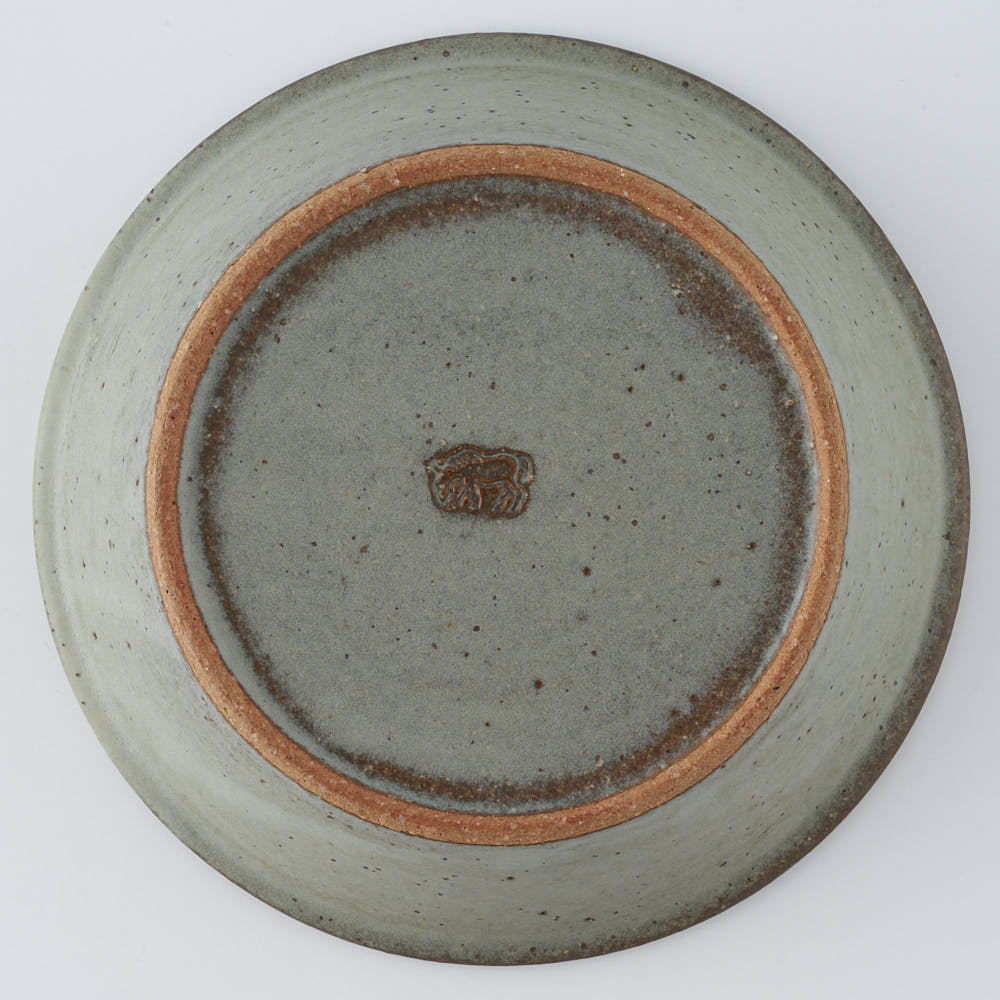 作家　長谷川哲也　浅鉢15cm(緑青)