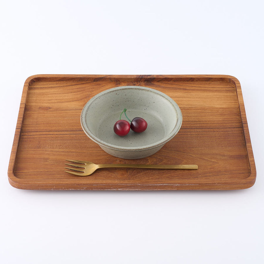 作家　長谷川哲也　浅鉢15cm(緑青)