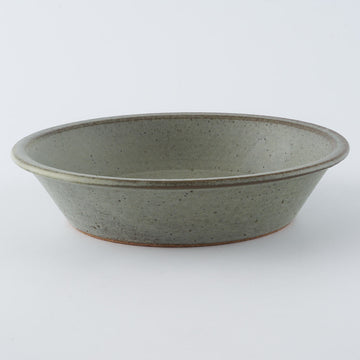 作家　長谷川哲也　浅鉢18cm(緑青)