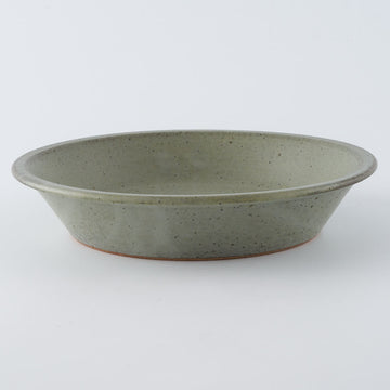 作家　長谷川哲也　浅鉢21cm(緑青)