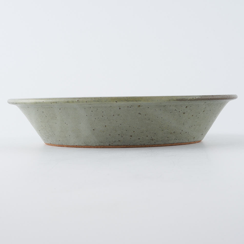 作家　長谷川哲也　浅鉢21cm(緑青)