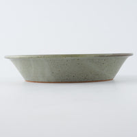 作家　長谷川哲也　浅鉢21cm(緑青)