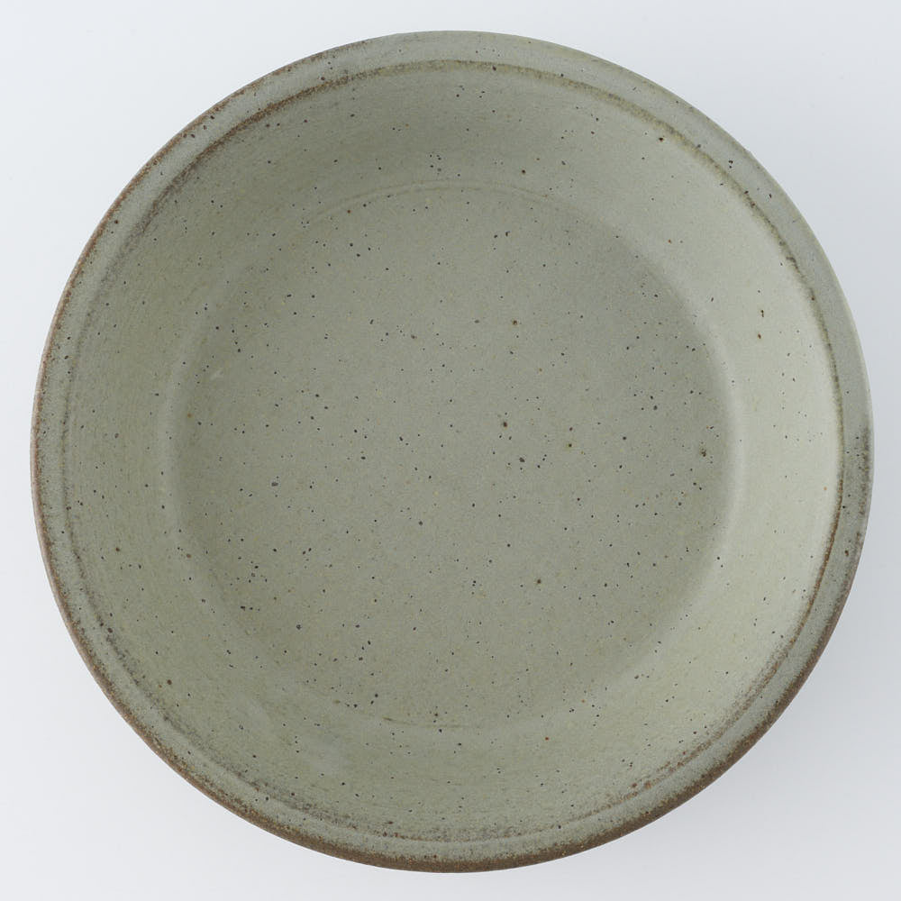 作家　長谷川哲也　浅鉢21cm(緑青)