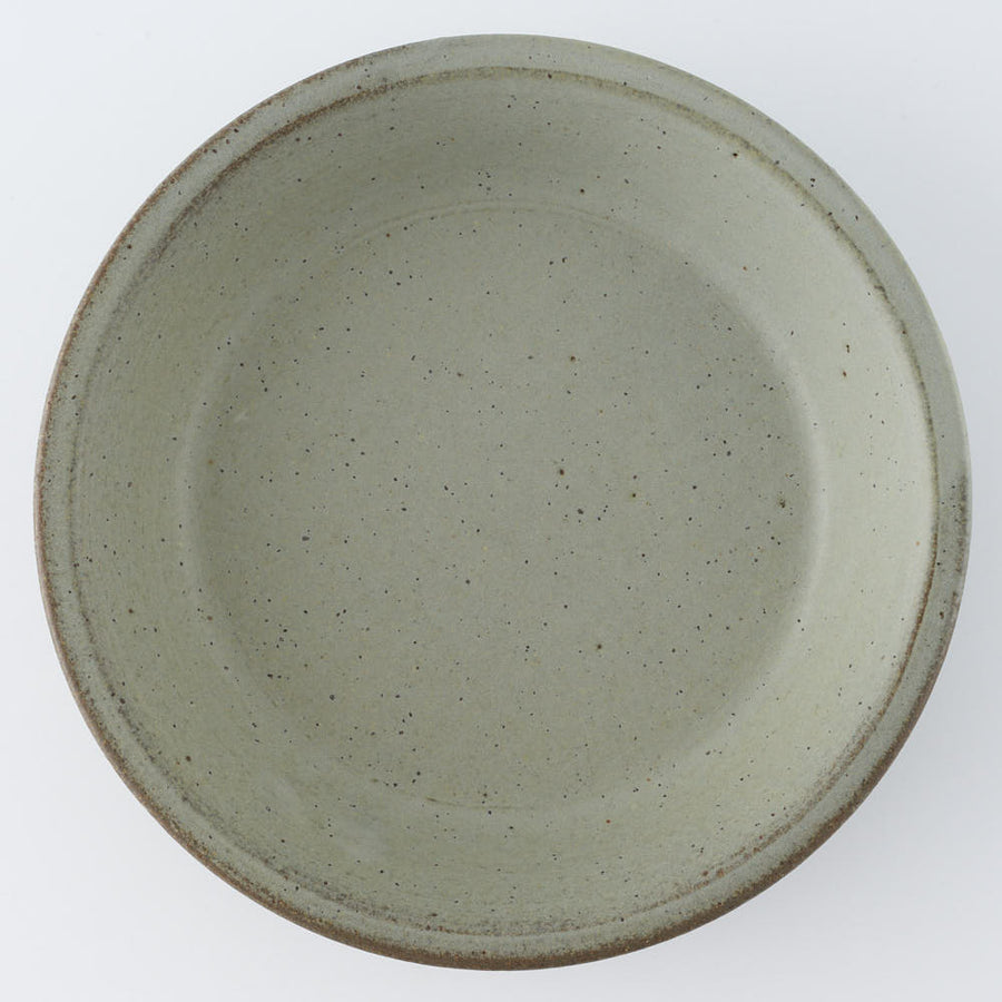 作家　長谷川哲也　浅鉢21cm(緑青)