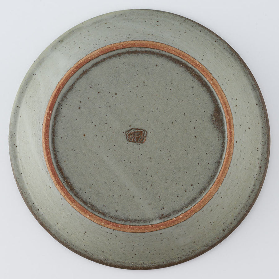 作家　長谷川哲也　浅鉢21cm(緑青)